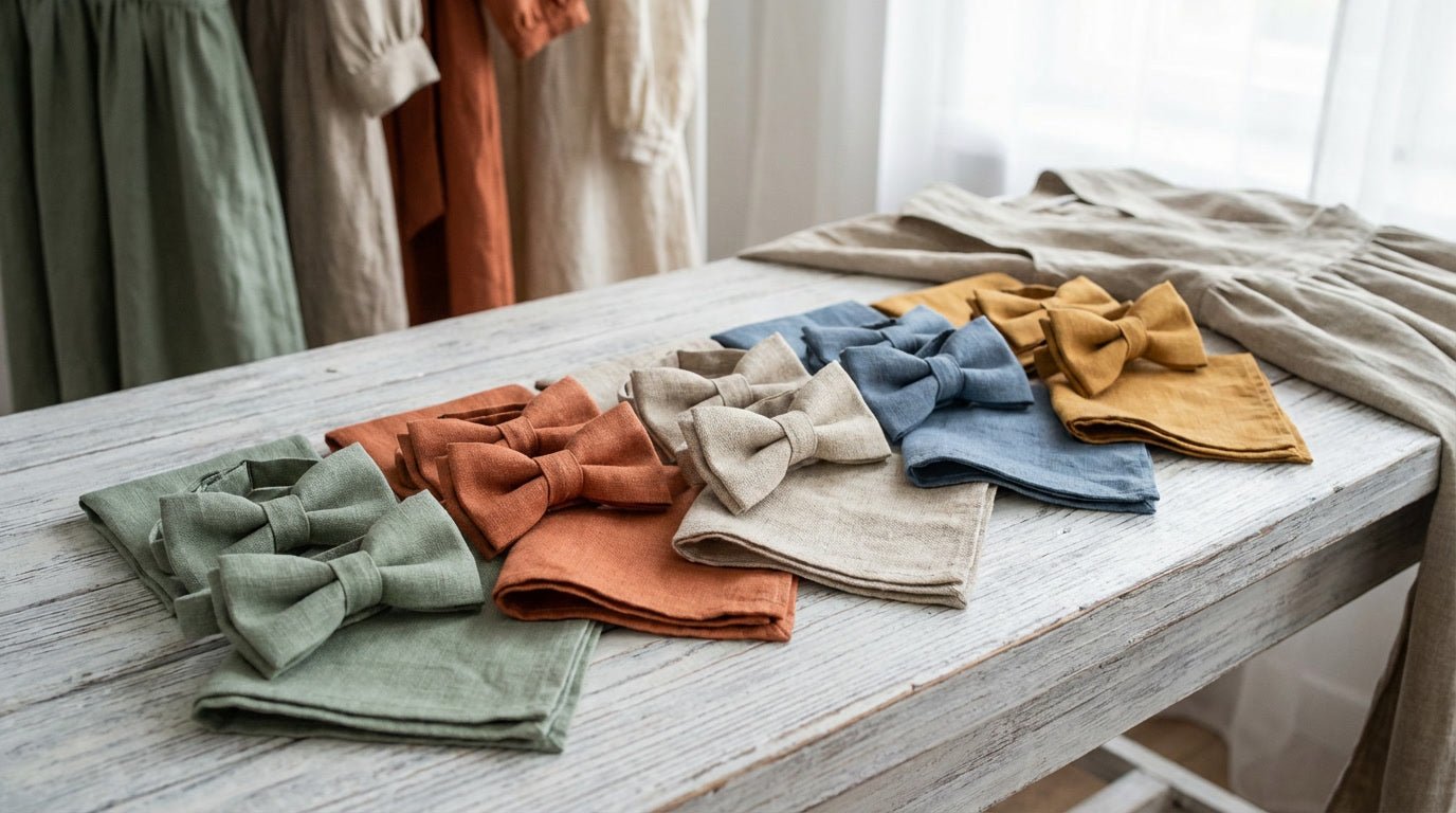 Handmade Linen Bow Ties (4 Sizes)