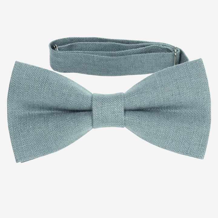 Classic Sage green linen bow tie