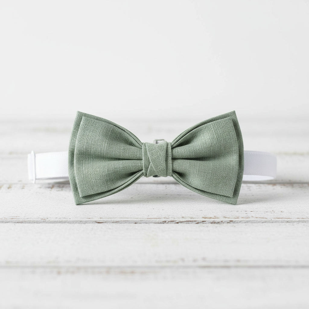 Men's Pre-Tied Bow Tie In Sage Green Color