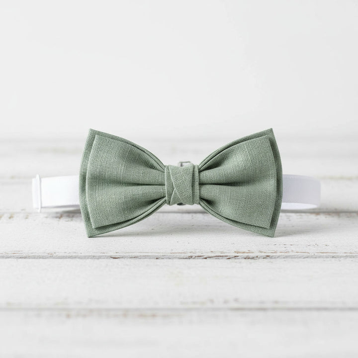 Men's Pre-Tied Bow Tie In Sage Green Color