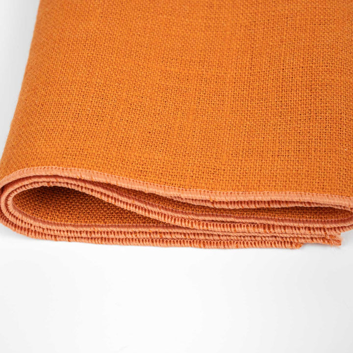 Orange Linen Bow Tie & Pocket Square Set - Hemmitie