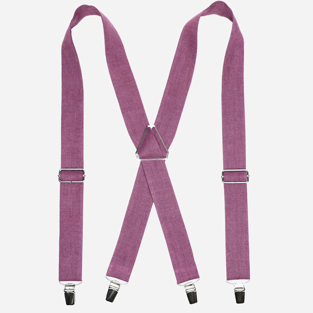 Lilac suspenders for men & kids, X-back, stylish, comfy