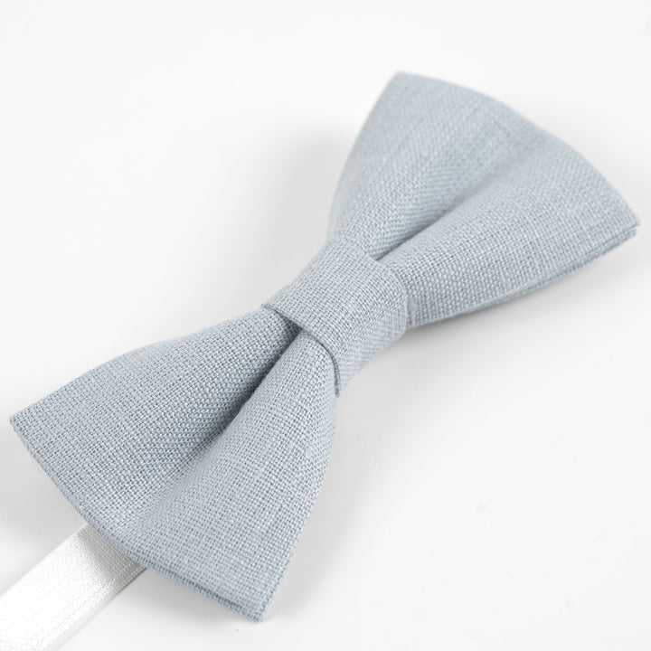 Dusty Blue Linen Bow tie