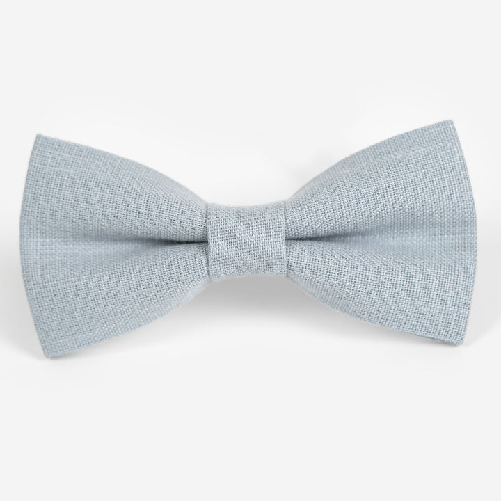 Dusty Blue Linen Bow tie