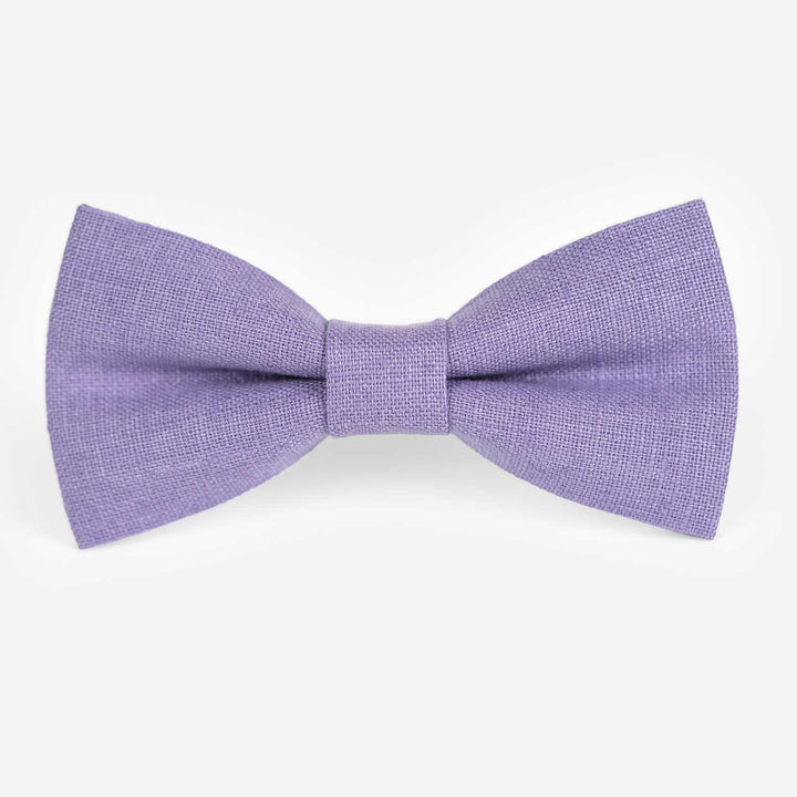 Dusty lilac linen bow tie