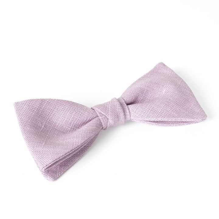 Dusty Lilac Linen Pre - Tied Bow Tie - Hemmitie