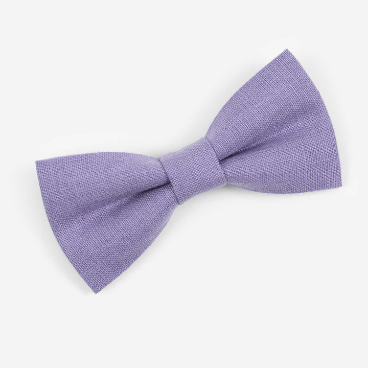 Dusty lilac linen bow tie