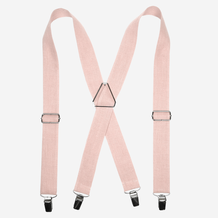 Linen Coral Suspenders