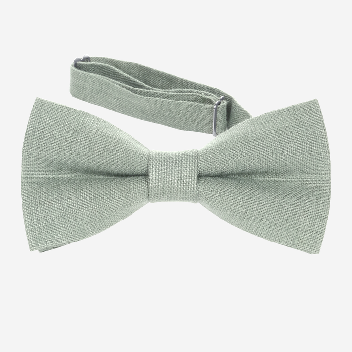 Classic Sage green linen bow tie