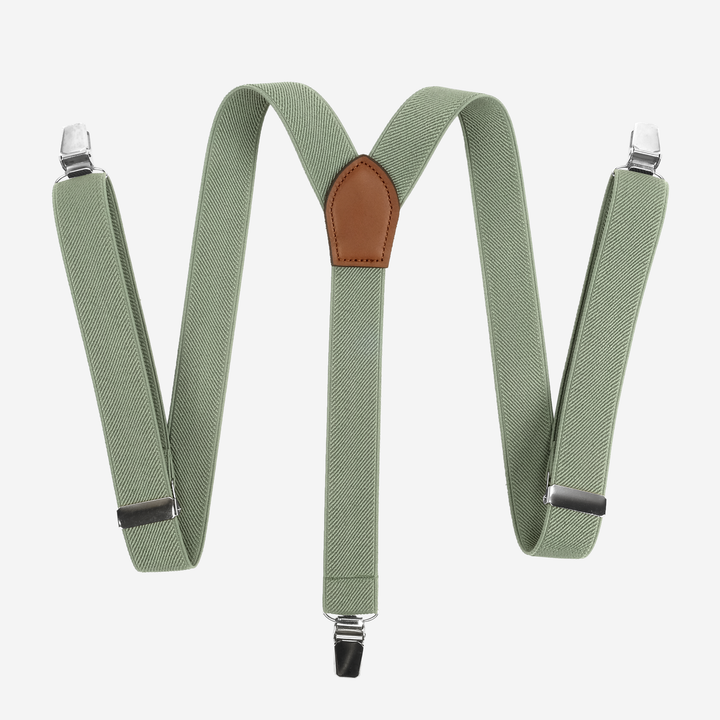 Elastic Sage Green Suspenders