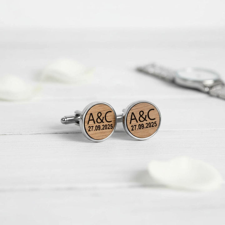 Personalized wooden cufflinks - Hemmitie
