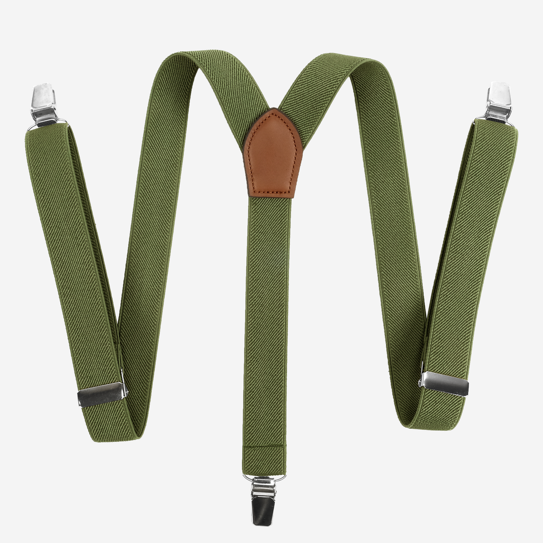 Elastic Sage Green Suspenders