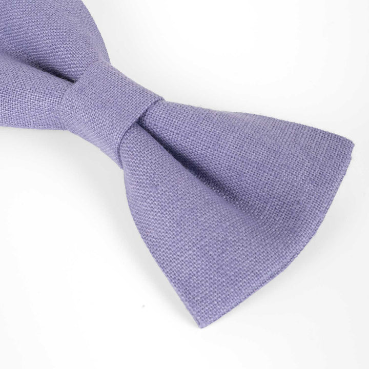 Lavender violet linen bow tie - Hemmitie