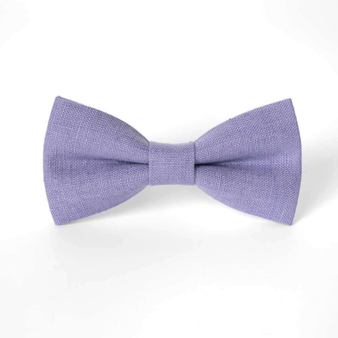 Lavender violet linen bow tie - Hemmitie