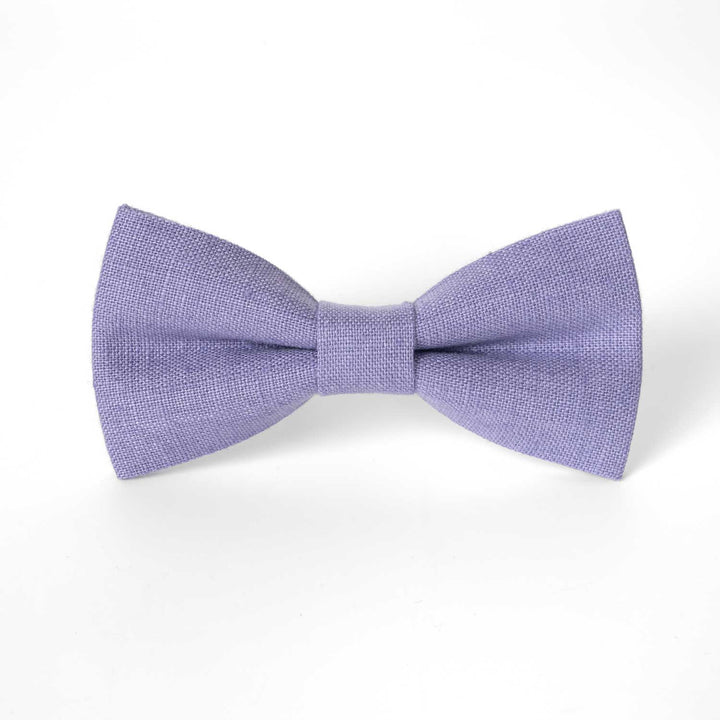 Lavender violet linen bow tie - Hemmitie