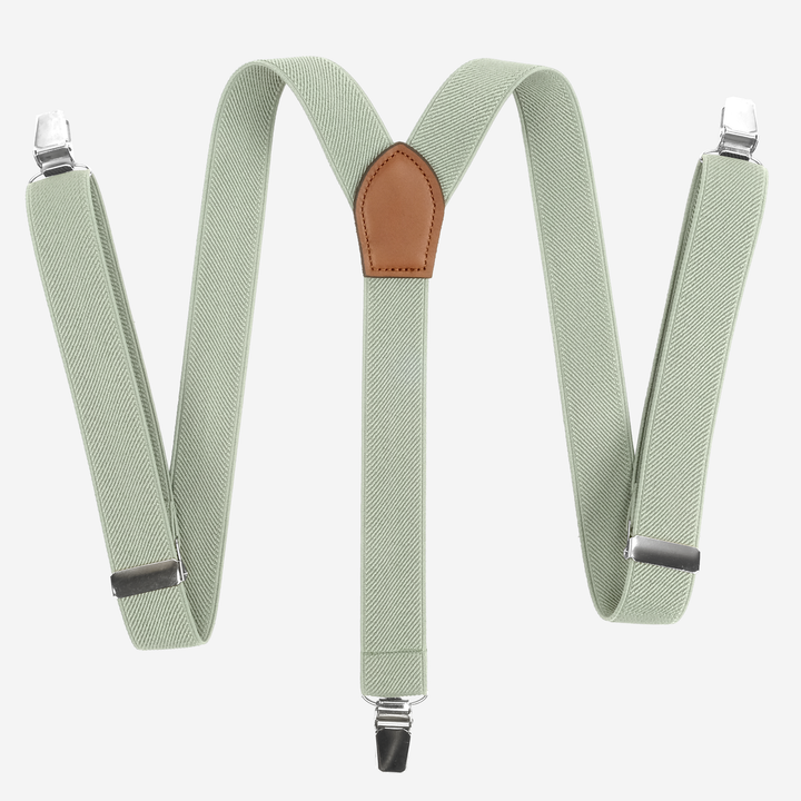 Elastic Sage Green Suspenders