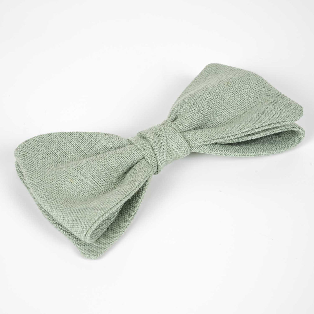 Men's Pre - Tied Butterfly Bow Tie In Light Sage Green Color - Hemmitie