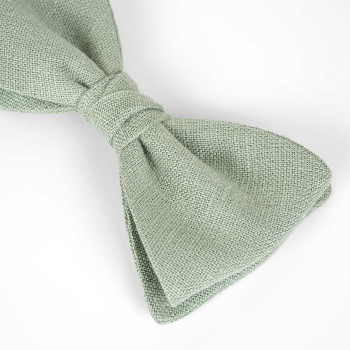 Men's Pre - Tied Butterfly Bow Tie In Light Sage Green Color - Hemmitie