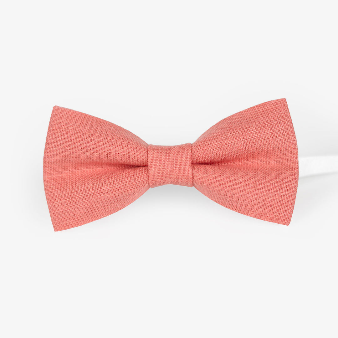 Coral Bow Tie and Pocket Square Set