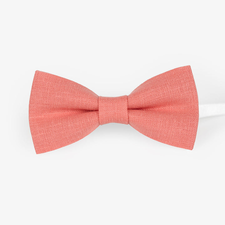 Coral Bow Tie and Pocket Square Set