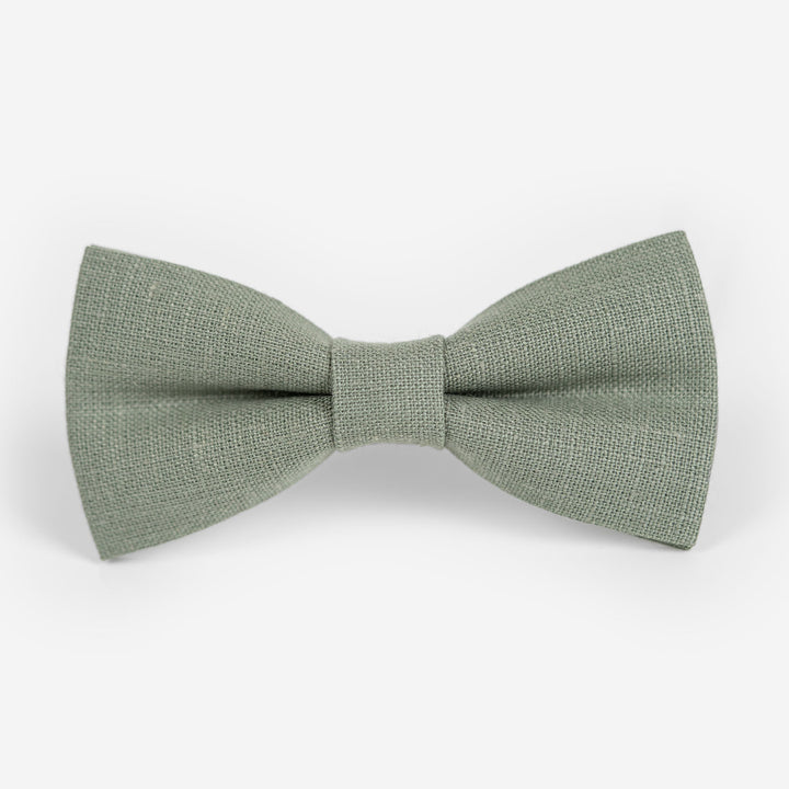 Sage Green Linen Bow ties
