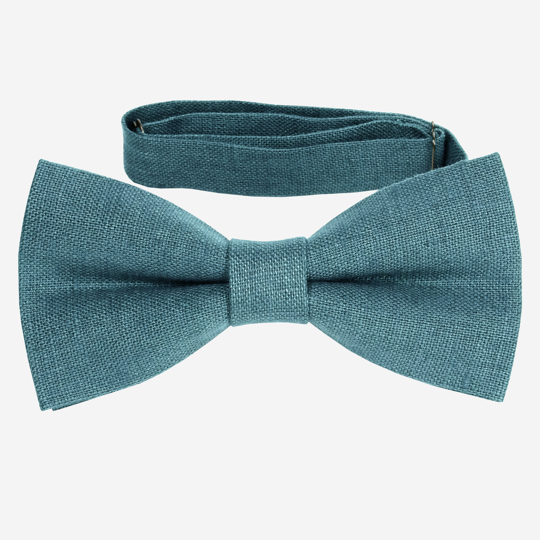 Classic Sage green linen bow tie