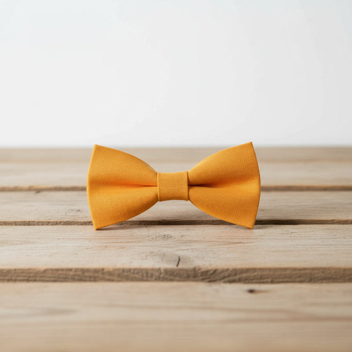 Classic Yellow Linen Bow Tie