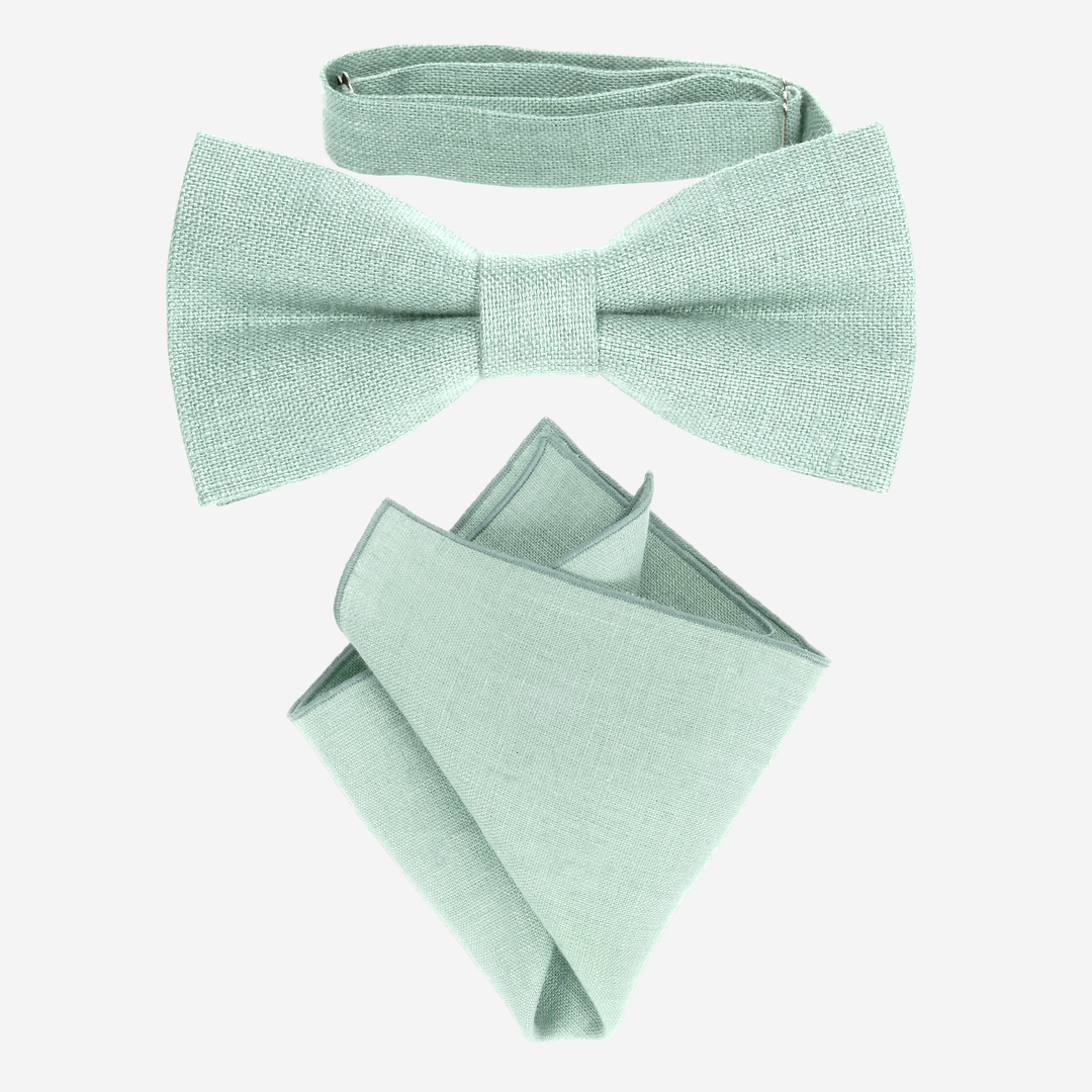 Teal Pocket Square & Bow tie Set