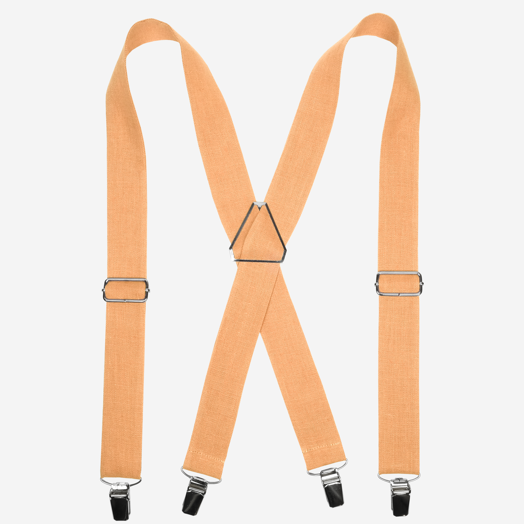 Linen Coral Suspenders