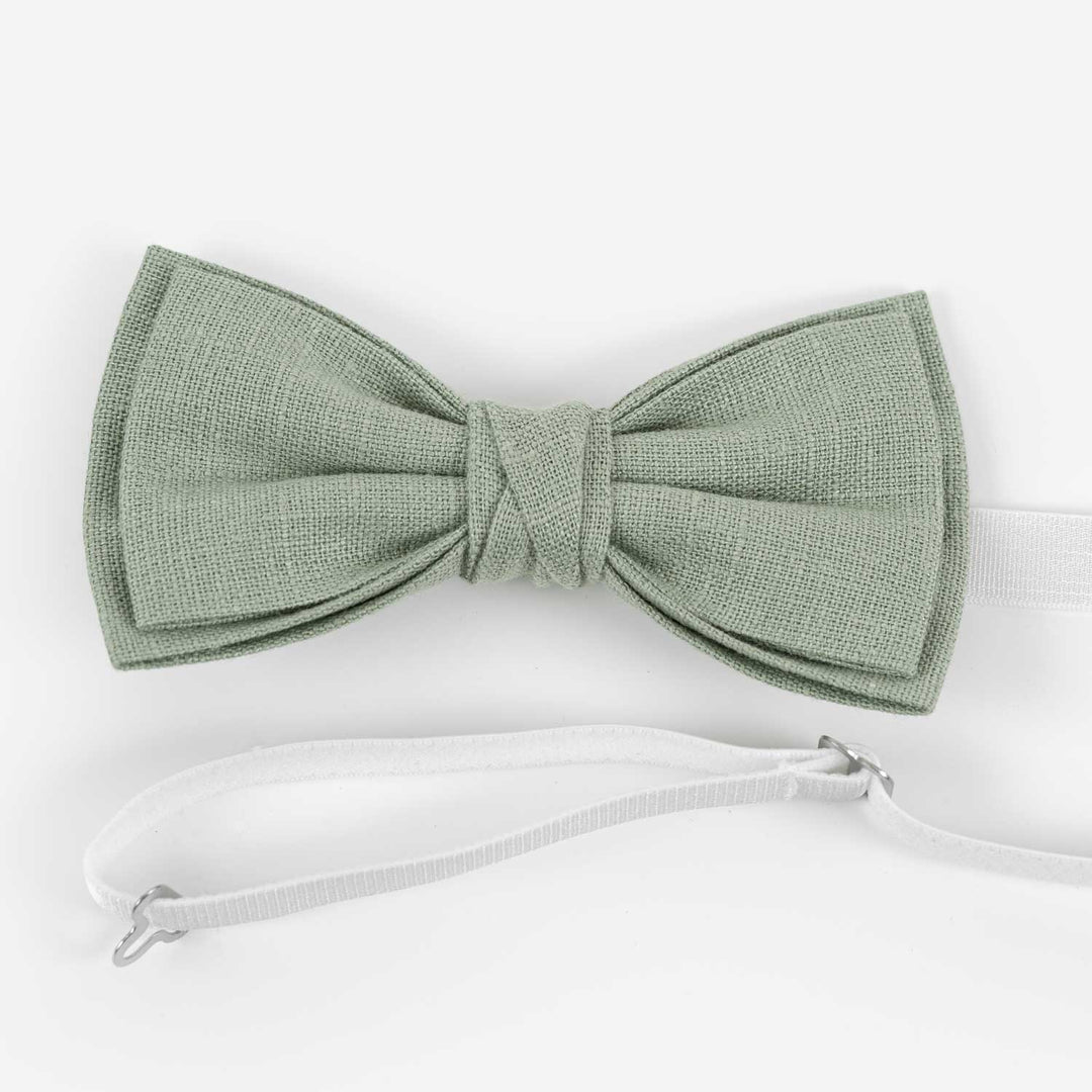 Men's Pre-Tied Bow Tie In Sage Green Color