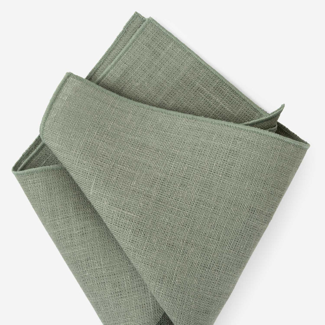 Groomsmen Sage Bow Tie & Pocket Square Sets