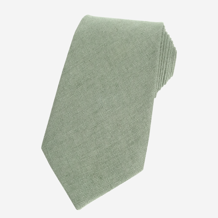 Sage Green Linen Necktie