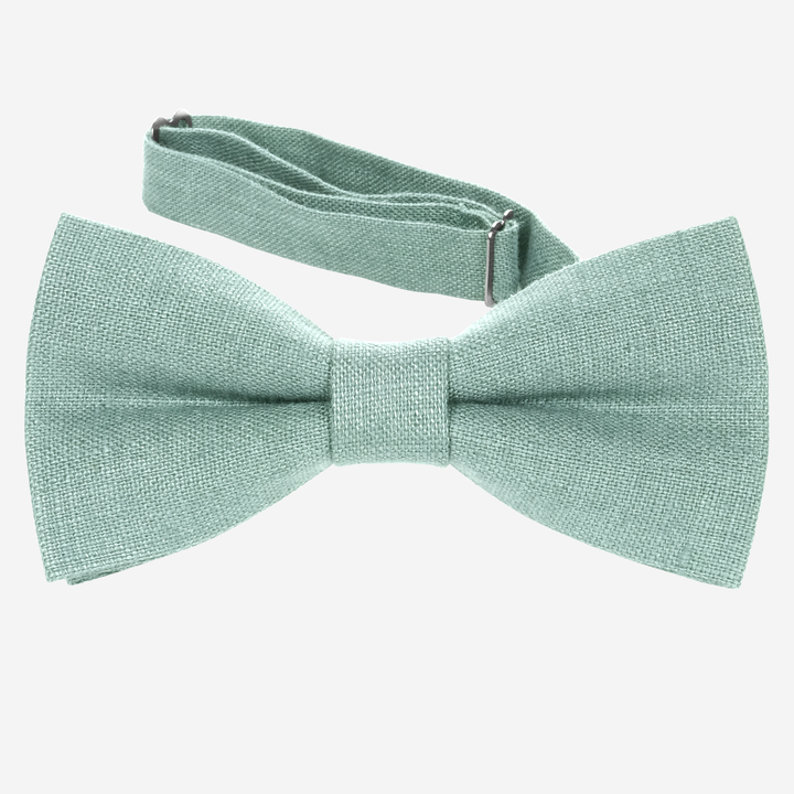 Classic Sage green linen bow tie