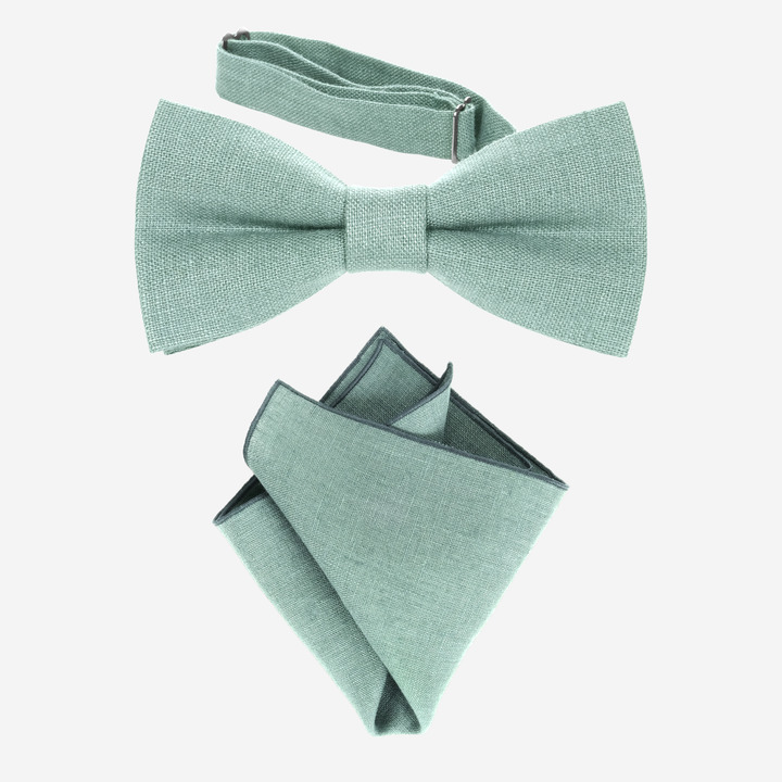 Teal Pocket Square & Bow tie Set