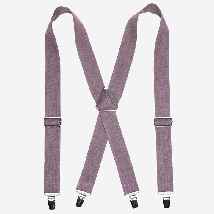 Lilac suspenders for men & kids, X-back, stylish, comfy